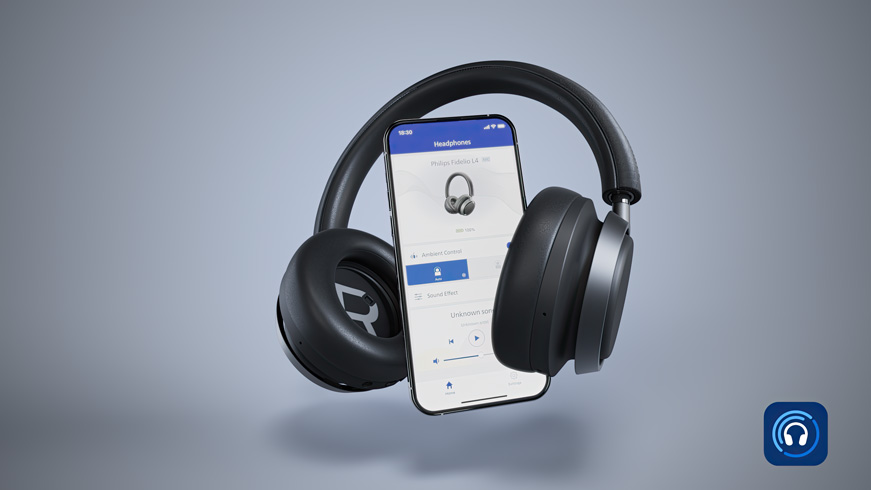 L4 Fidelio Kopfh&ouml;rer mit Verbindung zur Philips Headphones App